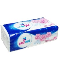 تصویر دستمال کاغذی " اقتصادی " ایزی پیک - ( بسته نایلونی ) سایز کوچک 20 * 19 سانتی متر ( 100 برگ دولا ) 