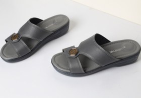 تصویر صندل رو فرشی مردانه با کفی طبی (جدید) کد 208-8 - طوسی / 40 