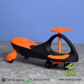 تصویر لوپ کار چرخ ژله ای چراغدار رنگ مشکی نارنجی LOOPCAR 