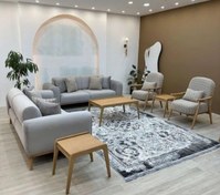 تصویر مبلمان مینیمال ۸ نفره با تکی چوب توسکا 