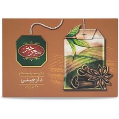 تصویر چای سبز کیسه ای با طعم دارچین سحرخیز 