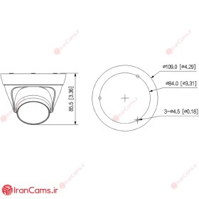 تصویر دوربین تحت شبکه دو مگا پیکسل صدا دار داهوا DH-IPC-HDW1230T1-A-S5 DH-IPC-HDW1230T1-A-S5