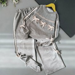 تصویر بلوز شلوار دخترانه طرح پاپیون 