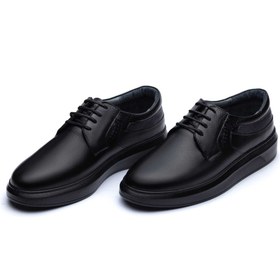 تصویر کفش چرم مدل الیور بندی زیره پی یو 