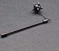 تصویر پیرسینگ محوری مشکی کد 187 