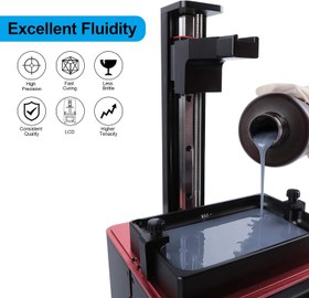 تصویر رزین رنگ خاکستری 1000 گرمی ELEGOO 3D Printer Resin - ارسال 20 روز کاری 