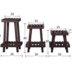 تصویر استند گلدان مدل A01-B2 مجموعه 3 عددی کد 018 