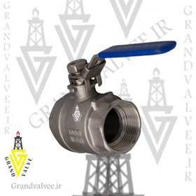 تصویر کد:1252 شیر گازی "1 اینچ 1000 وگ دو تیکه استنلس استیل 316 رزوه ای BALL VALVE 1" 1000WOG 2PC STAINLESS STEEL316