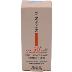 تصویر کرم ضد آفتاب SPF 50 ژیناژن شماره 02 مناسب پوست خشک و نرمال 