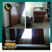 تصویر تخت خواب تاشو دیواری دو نفره 