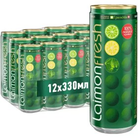 تصویر نوشیدنی گازدار موهیتو لایمون فرش 330 میلی لیتر باکس 12 عددی laimon fresh mojito lemon mint 330 ml