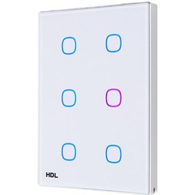 تصویر کلید هوشمند لمسی HDL iTouch Series 6 Buttons Touch Panel US 