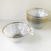 تصویر کاسه آبگوشت خوری نوری تازه سولو بسته 6 عددی لب طلای هلندی طلا 10% 