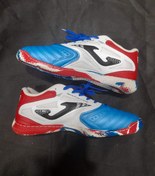 تصویر کفش فوتسال جوما مدل VM1653 در ۳ رنگ آبی و قرمز و بنفش 