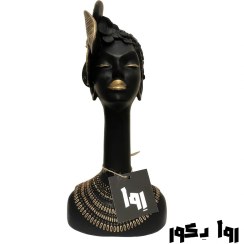 تصویر مجسمه دکوری مینیمال مدل دختر آفریقایی 