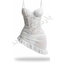 تصویر لباس خواب زنانه تور و گیپور دلوین 