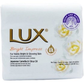 تصویر صابون لوکس Lux مدل Bright Impress با رایحه گل سفید 3 عددی 