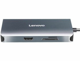 تصویر هاب 7 پورت لنوو LX0807G Type C Hub Lenovo LX0807G New Multifunctional Type C Hub