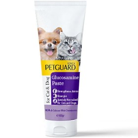 تصویر خمیر گلوکزامین سگ و گربه پت گارد وزن 100 گرم Glucosamine dogs cats Pet Guard w100 grams