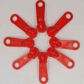 تصویر سرزیپ پلاستیکی نمره 5 رنگ قرمز 