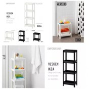 تصویر قفسه (شلف) 4طبقه حمام ایکیا مدل وسکن IKEA VESKEN 