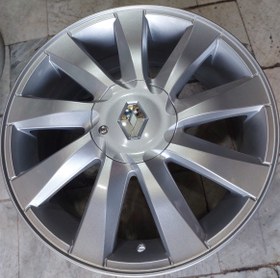 تصویر رینگ فابریک سایز۱۶(۱۰۰×۴) نقره‌ای رنو مگان (پارس خودرو) Original wheel size 16" Silver Megan