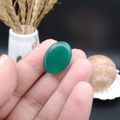 تصویر نگین عقیق سبز اصل معدنی کد 8903 
