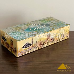 تصویر دستمال کاغذی جعبه ای 200 برگ گلریز درجه یک 