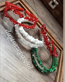 تصویر تل جواهر دوزی دو قلو - رنگ سفید دوقلو tel javaherdozi dogholo