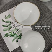 تصویر کاسه آبگوشت خوری لب طلا گلدن اوپال 