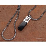 تصویر گردنبند نقره اریس با نگین آبسدین 