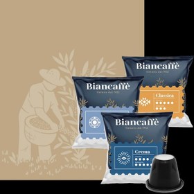 تصویر کپسول قهوه قابل استفاده در دستگاه نسپرسو ا Capsules coffee biancaffe crema - compatible nesspreso Capsules coffee biancaffe crema - compatible nesspreso
