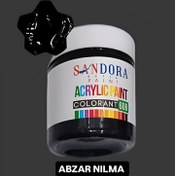 تصویر مادر رنگ اکریلیک مشکی ساندورا ۳۰۰ گرمی 