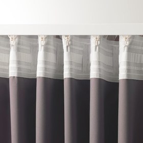 تصویر پرده برند IKEA مدل PIALOTTA | بژ روشن | نقش برگ | 1 جفت | مخصوص اتاق تاریک- ارسال 15 الی 20 روزکاری 
