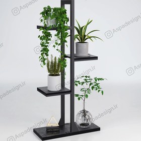 تصویر استند گل چوب فلز مدل روناک Flower stand,wood & metal Ronak model