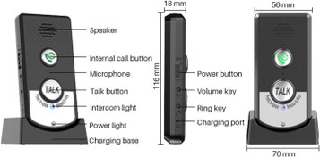 تصویر سیستم اینترکام بی‌سیم خانگی مشکی 