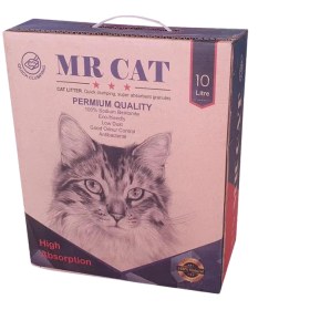 تصویر خاک گربه مدل اکسیژن برند Mr.cat مستر کت 10 لیتری 