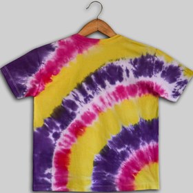 تصویر تیشرت تای دای (شیبوری) دخترانه اشعه آفتاب Sunray tie dye shirt