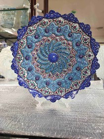 تصویر بشقاب میناکاری روی مس سایز30کد113 Enamel plate on copper, size 30, code 112