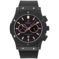 تصویر ساعت مچی هابلوت مردانه سه موتوره مشکی Hublot-3118-G 