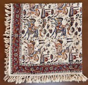 تصویر سفره قلمکار سنتی 80*80 سانتی متر مدل صادراتی چوگان کد 002 