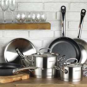 تصویر سرویس قابلمه کرکماز مدل KORKMAZ PROLINE A1150 KORKMAZ PROLINE A1150 Cookware Set