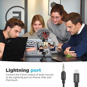 تصویر کابل تبدیل Lightning به جک 3.5 میلی متری(نری) بویا مدل k1 BOYA K1 LIGHTNING TO 3.5mm CABLE