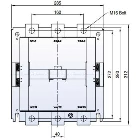 تصویر کنتاکتور630 آمپر 330 کیلو وات بوبین 220 ولت ACال اس Contactor 630A 220V-AC Ls