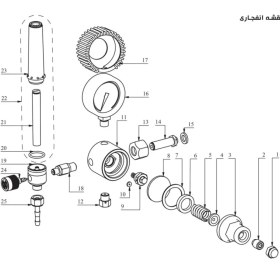 تصویر مانومتر آرگون توان جم تک فلومتر مدل TJI0205 