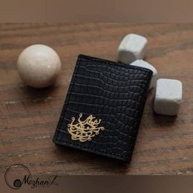 تصویر کیف کارت چرم گاو فلس دار کد 1037 