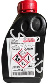 تصویر روغن ترمز اورجینال تویوتا دات 3 نیم لیتری - DOT3 اصلی آلمانی TOYOTA DOT3 BREAK FLUID