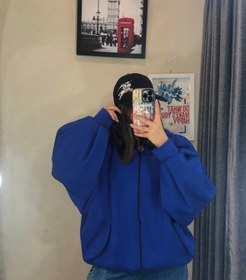 تصویر سویشرت خفاشی پنبه تو‌کرکی سایز آزاد رنگ سفید 