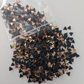 تصویر نگین حرارتی dmc مثلثی 7 میل رزگلد 