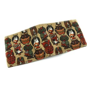 تصویر کیف پول کتان طرح Owls 